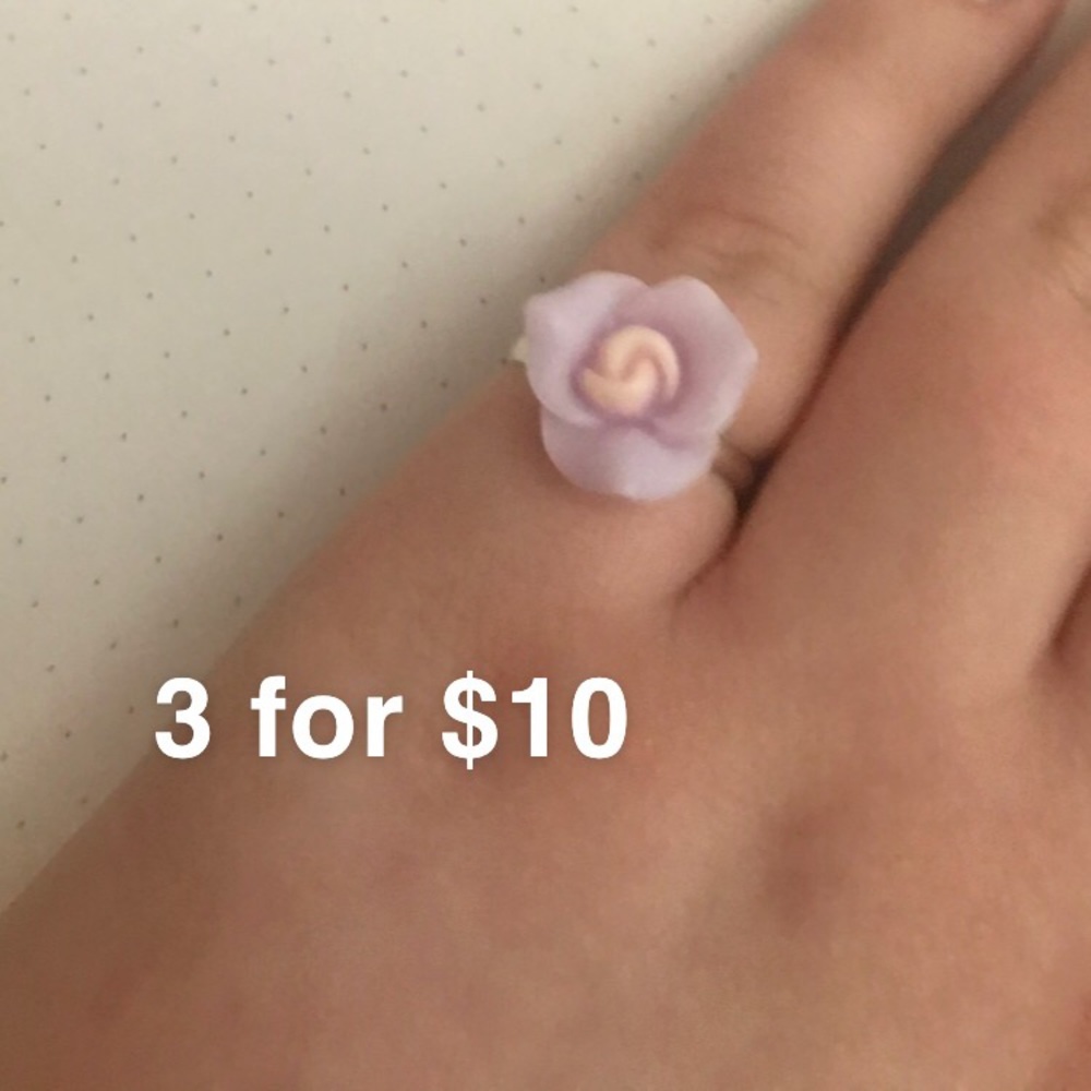 Purple Flower Ring (3 for $10)